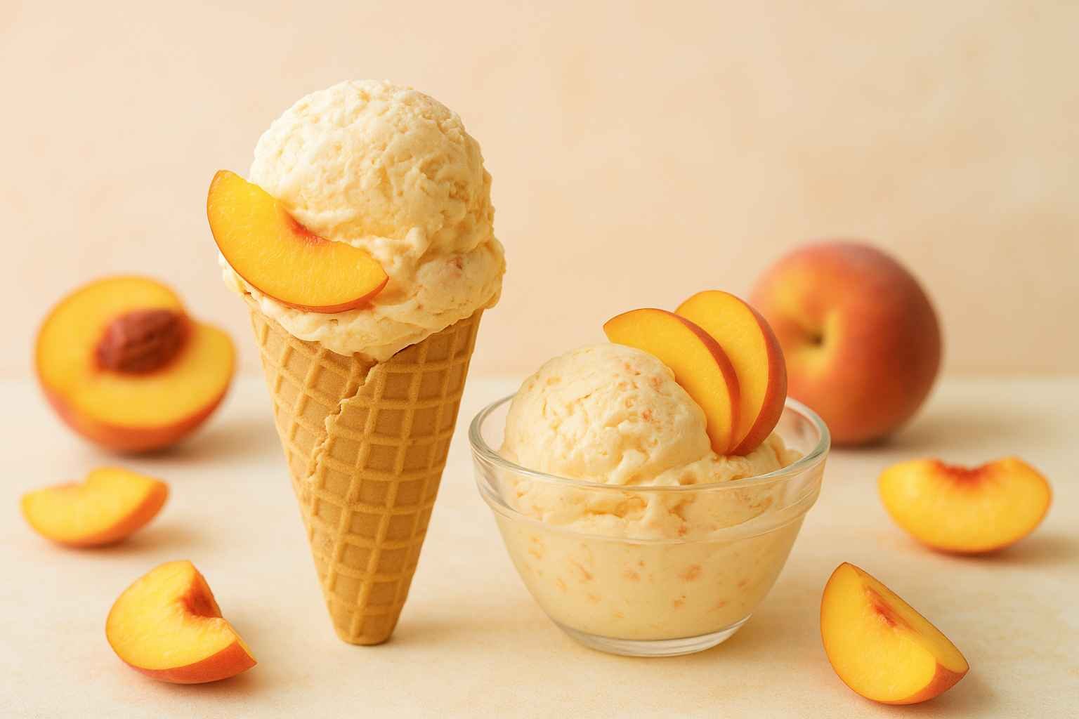 Peach Ice Cream vs. Custard: What Makes It Creamier?